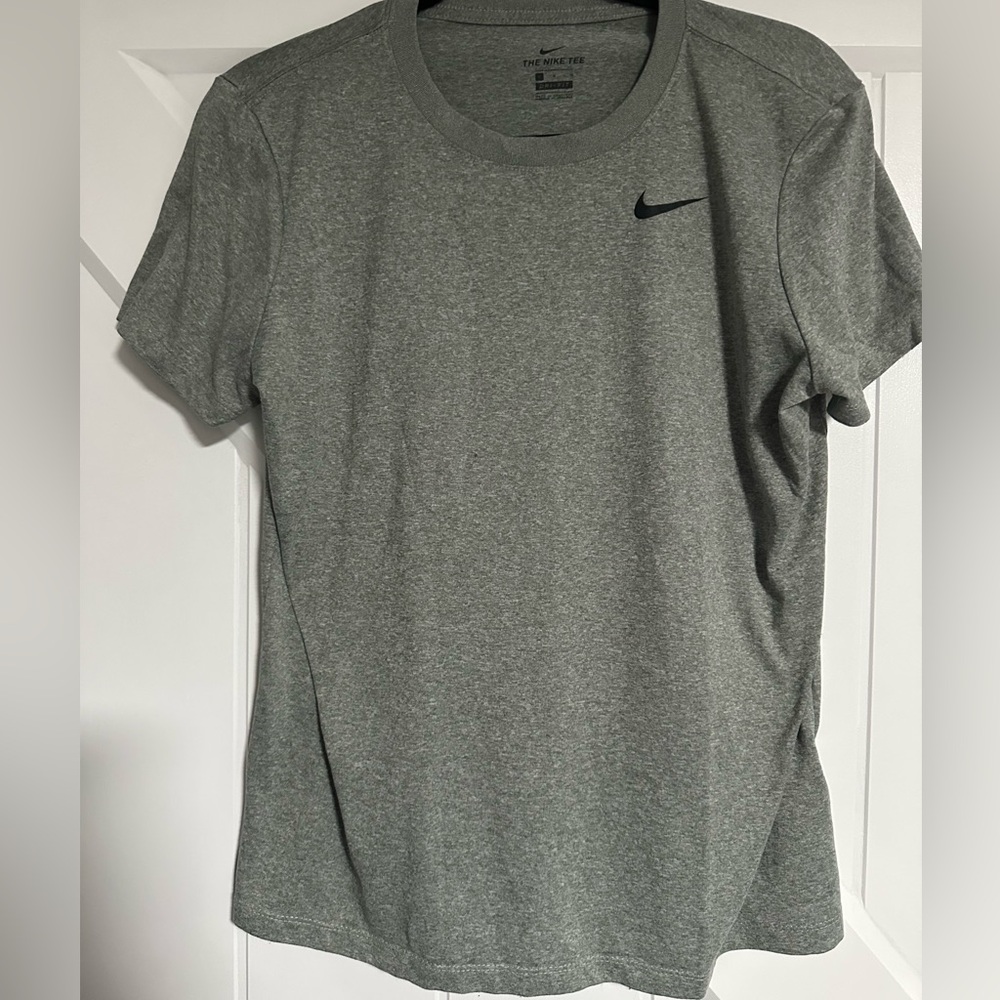 Nike Heather Gray Tee with Black Logo